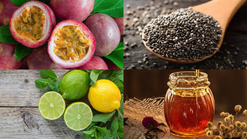 Nguyên liệu món ăn chanh dây - chanh leo mật ong, chanh dây mật ong hạt chia