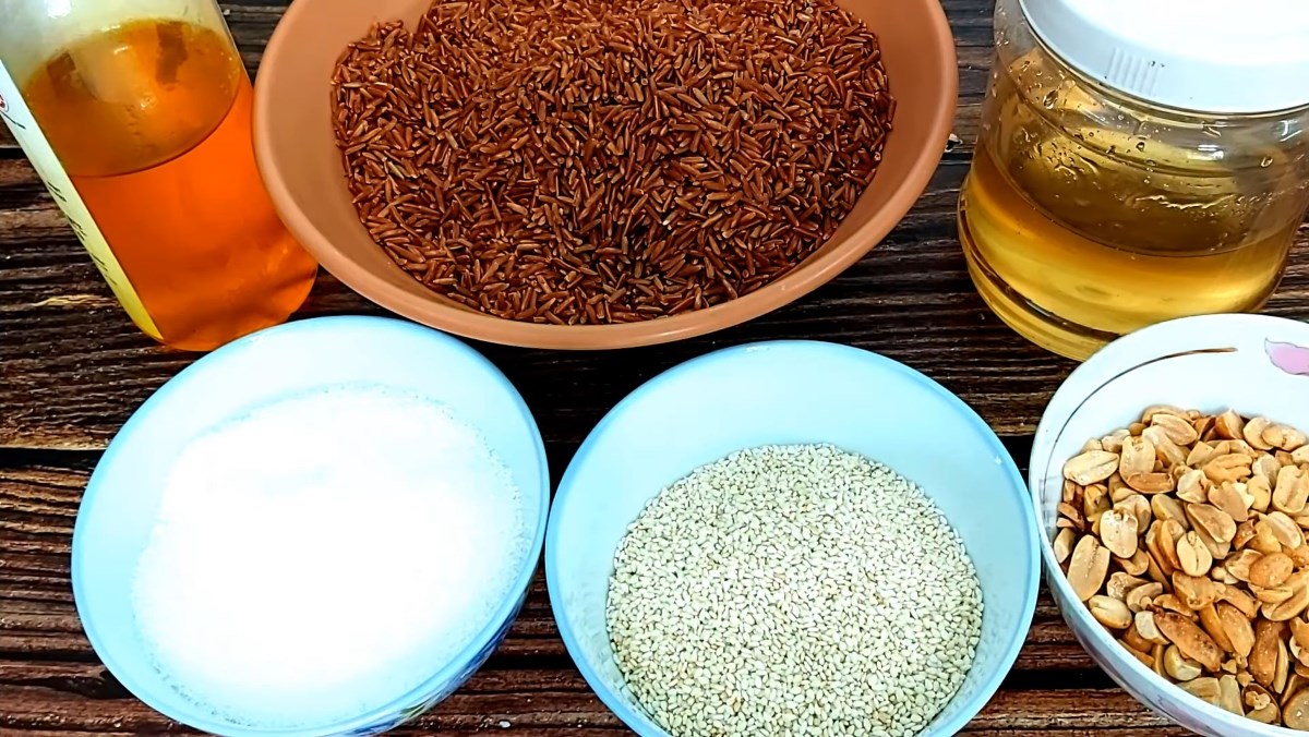 Nguyên liệu món ăn kẹo mè gạo lứt