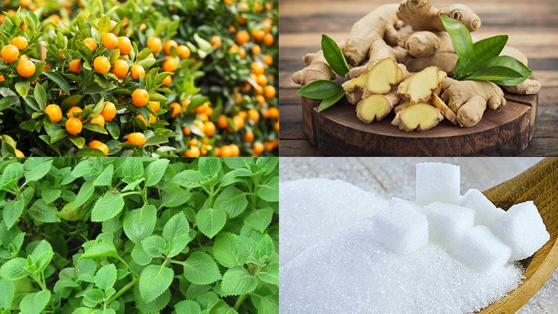 Nguyên liệu món ăn kẹo gừng ngậm ho