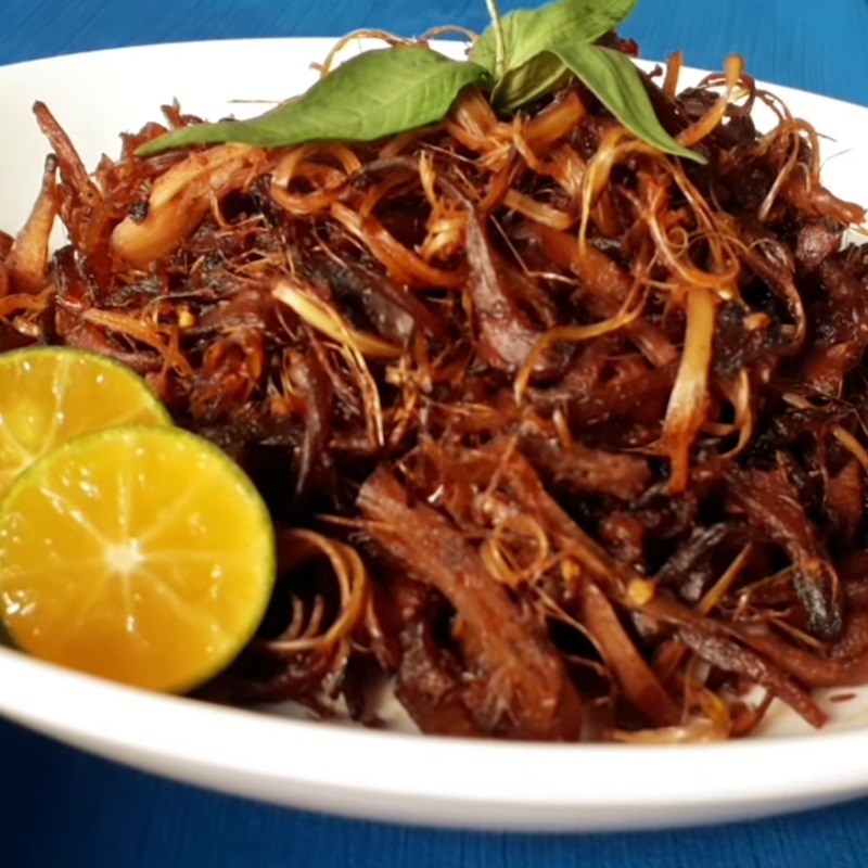 Bước 6 Thành phẩm Khô bò chay từ chân nấm