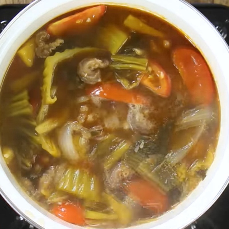 Bước 4 Kho món ăn Gân bò kho dưa chua