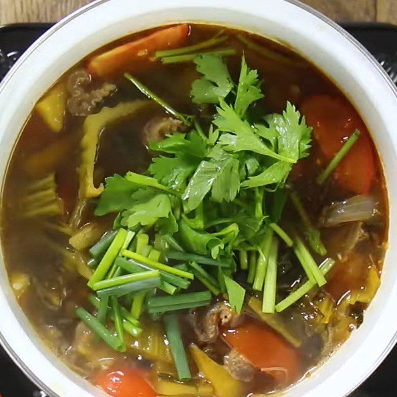Bước 4 Kho món ăn Gân bò kho dưa chua