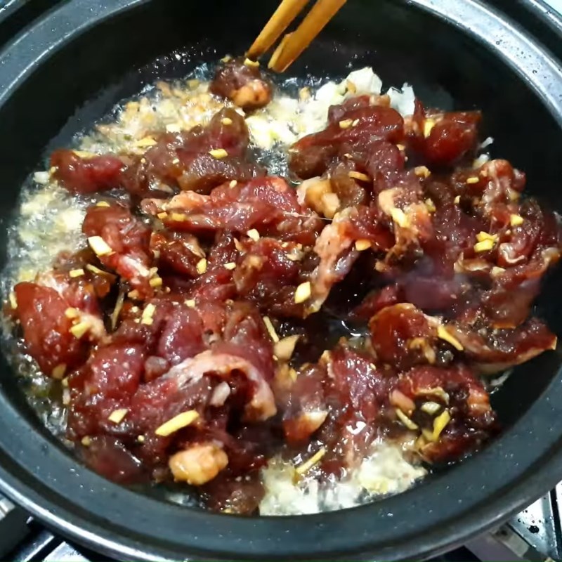 Bước 4 Kho thịt Thịt bò kho củ cải trắng