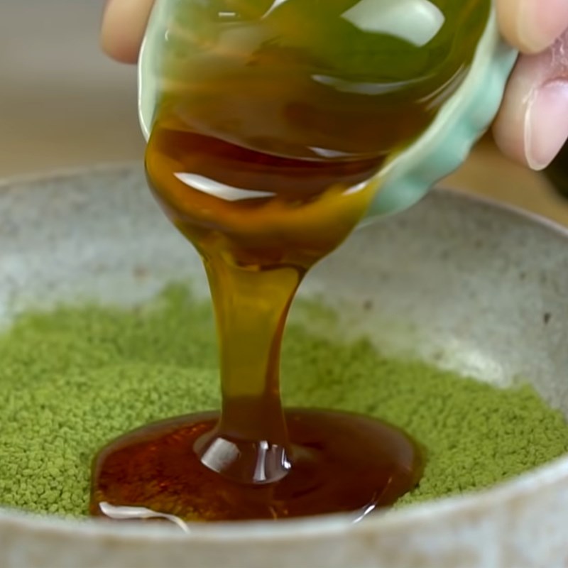 Bước 7 Làm sốt matcha Bingsu Matcha trà xanh đậu đỏ