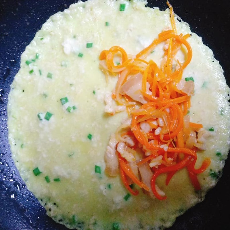 Bước 3 Làm bánh xèo Bánh xèo yến mạch