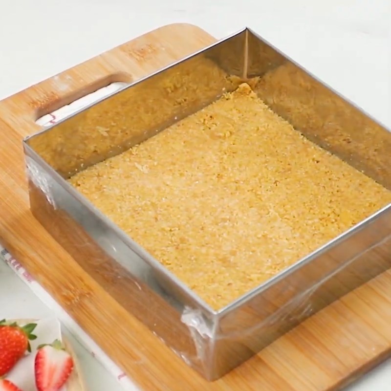 Bước 1 Làm đế bánh Panna cotta thạch trái cây