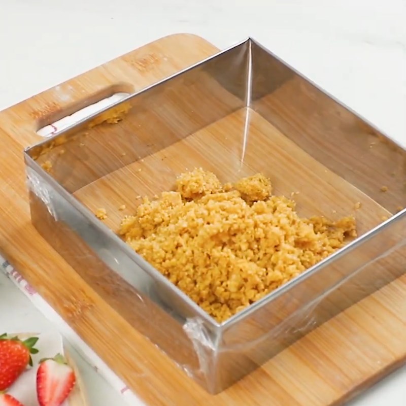 Bước 1 Làm đế bánh Panna cotta thạch trái cây
