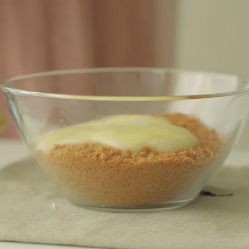 Bước 1 Làm đế cheesecake Cheesecake cà phê
