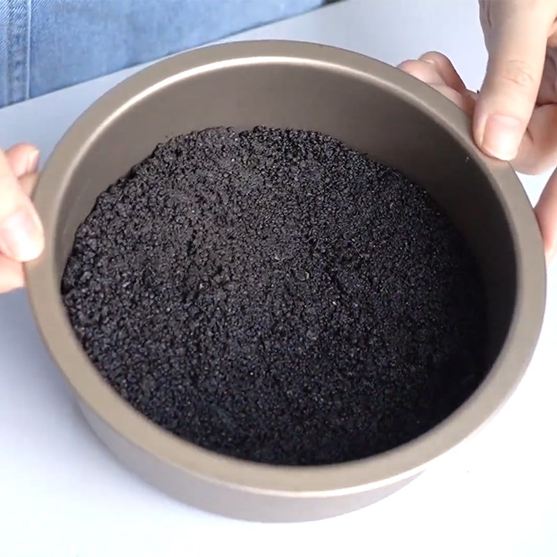 Bước 1 Làm đế cheesecake Cheesecake cà phê oreo