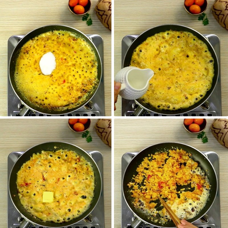 Bước 2 Làm hỗn hợp sốt trứng muối Ốc giác xào trứng muối