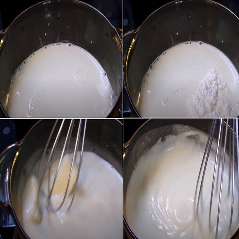 Bước 2 Làm kem bánh su Bánh su kem trái cây