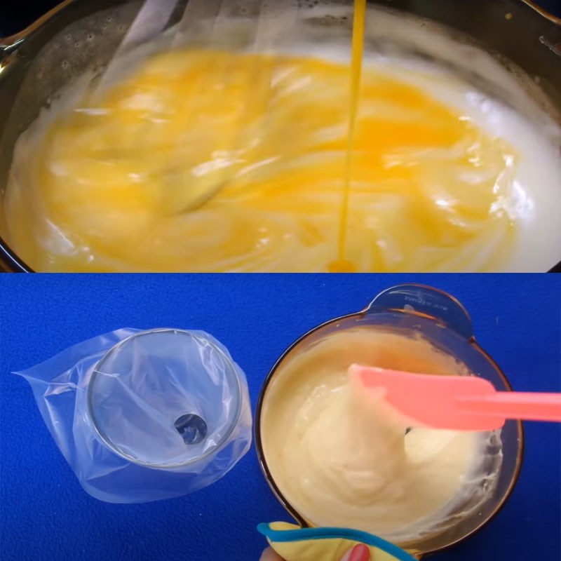 Bước 2 Làm kem bánh su Bánh su kem trái cây