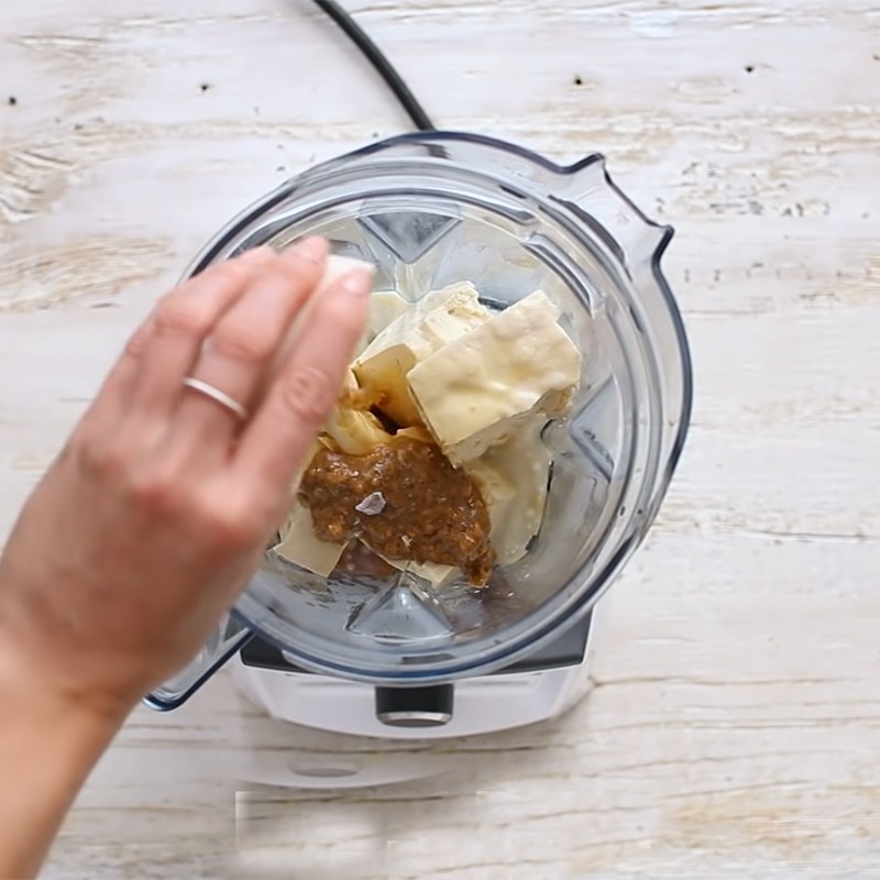 Bước 2 Làm kem đậu hủ Bánh tiramisu đậu hũ