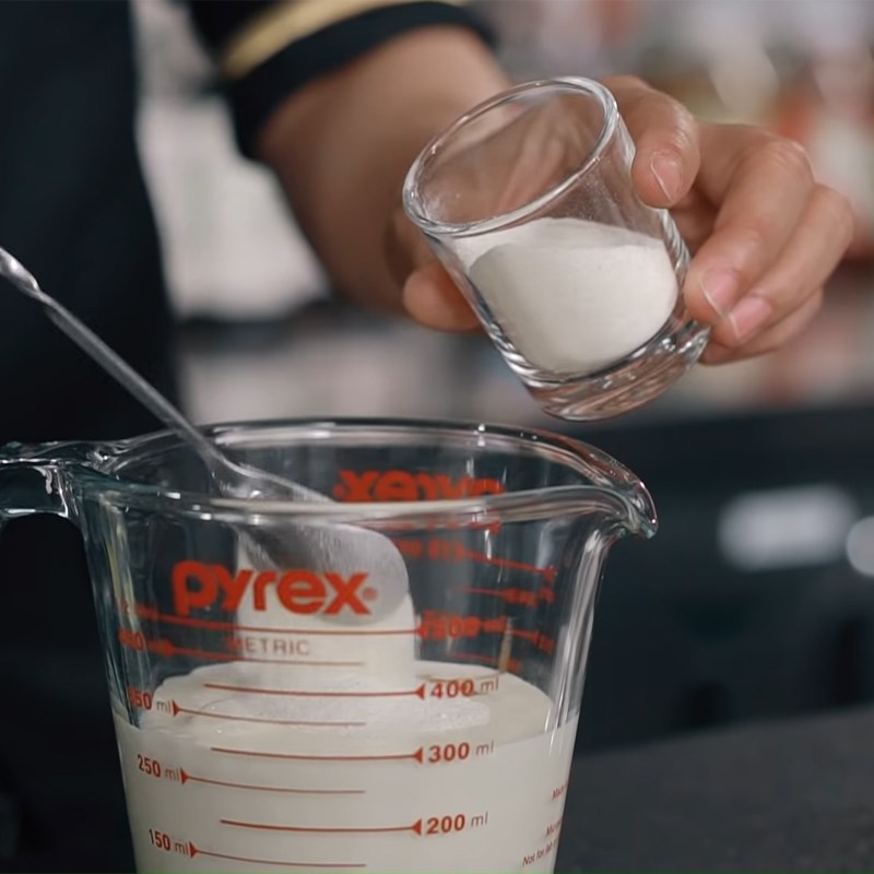 Bước 1 Làm kem macchiato Trà chanh dây macchiato