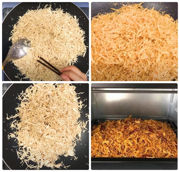 Bước 5 Làm khô chà bông gà Chà bông gà
