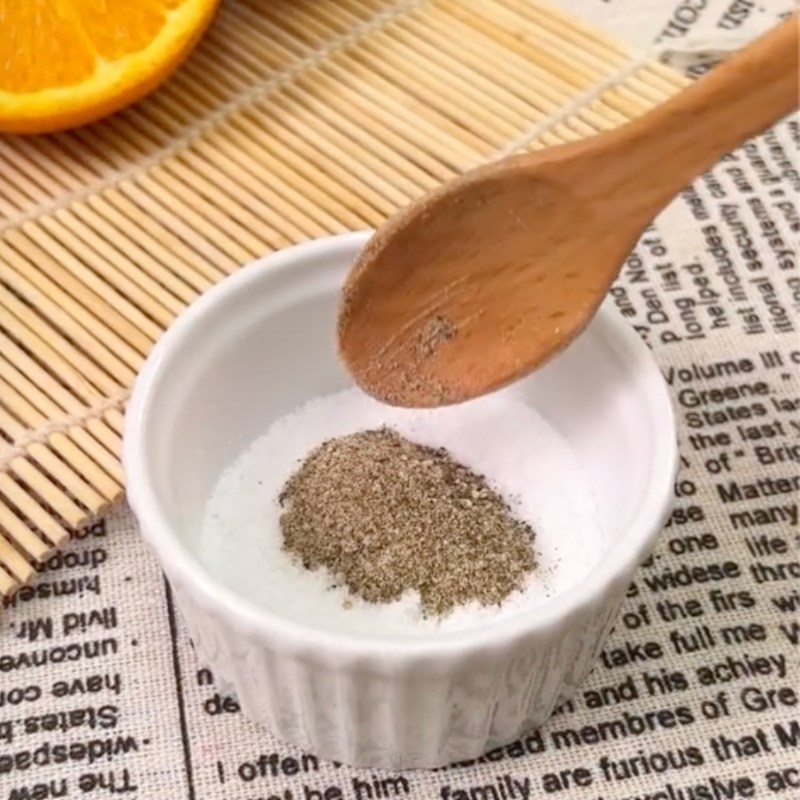 Bước 2 Làm muối tiêu Đậu hũ hấp rau răm (Công thức được chia sẻ bởi Cách Nấu Ngon cùng Cách Nấu Ngon)