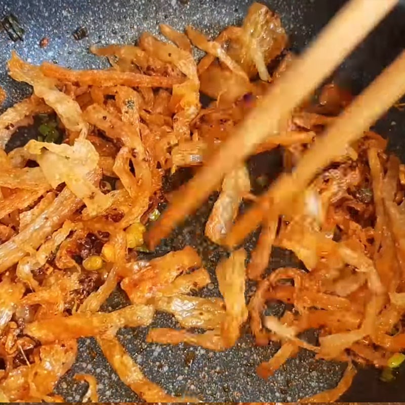 Bước 2 Làm nhân Bánh tráng nướng chay