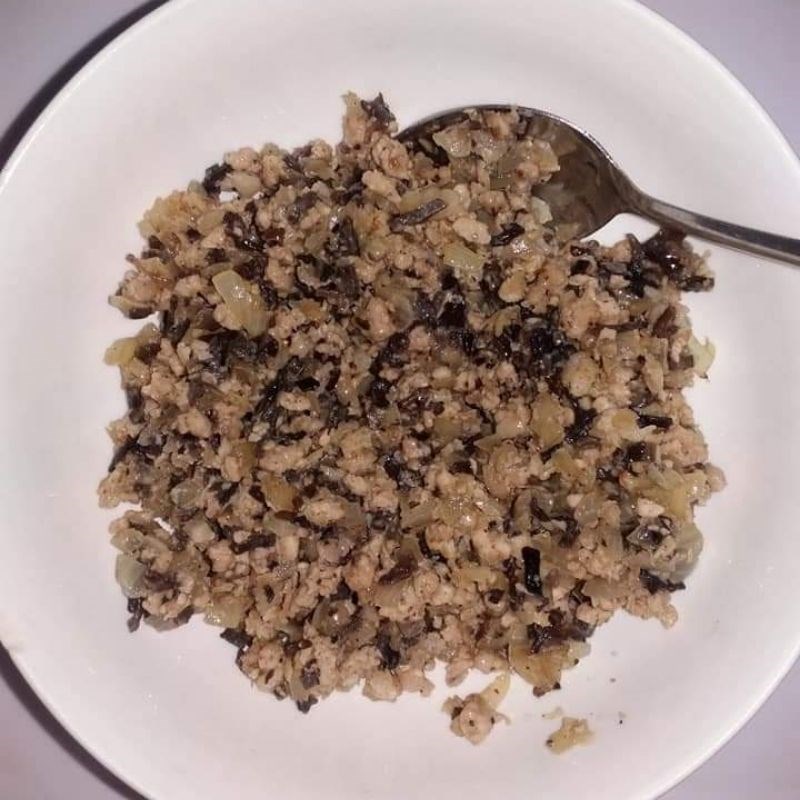 Bước 2 Làm nhân bánh cuốn Bánh cuốn nhân thịt bằng bánh tráng
