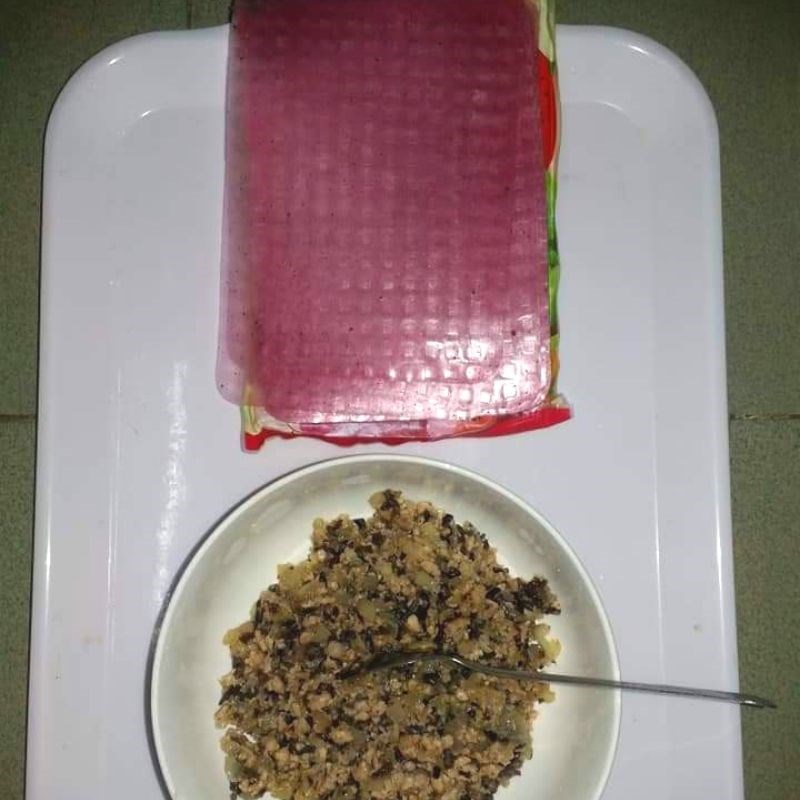 Bước 2 Làm nhân bánh cuốn Bánh cuốn nhân thịt bằng bánh tráng