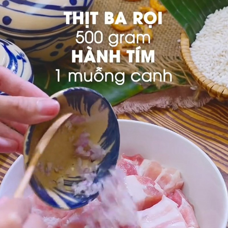 Bước 2 Làm nhân bánh Bánh bá trạng (Công thức được chia sẻ từ TikTok Cách Nấu Ngon cùng Cách Nấu Ngon)