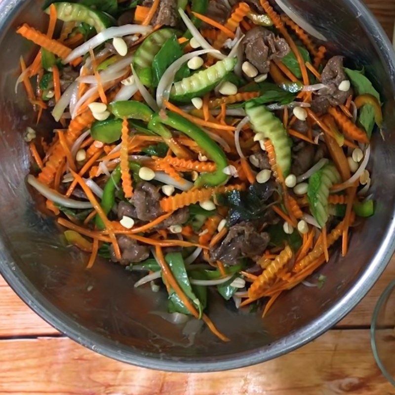 Bước 5 Làm nộm Nộm bắp bò thập cẩm