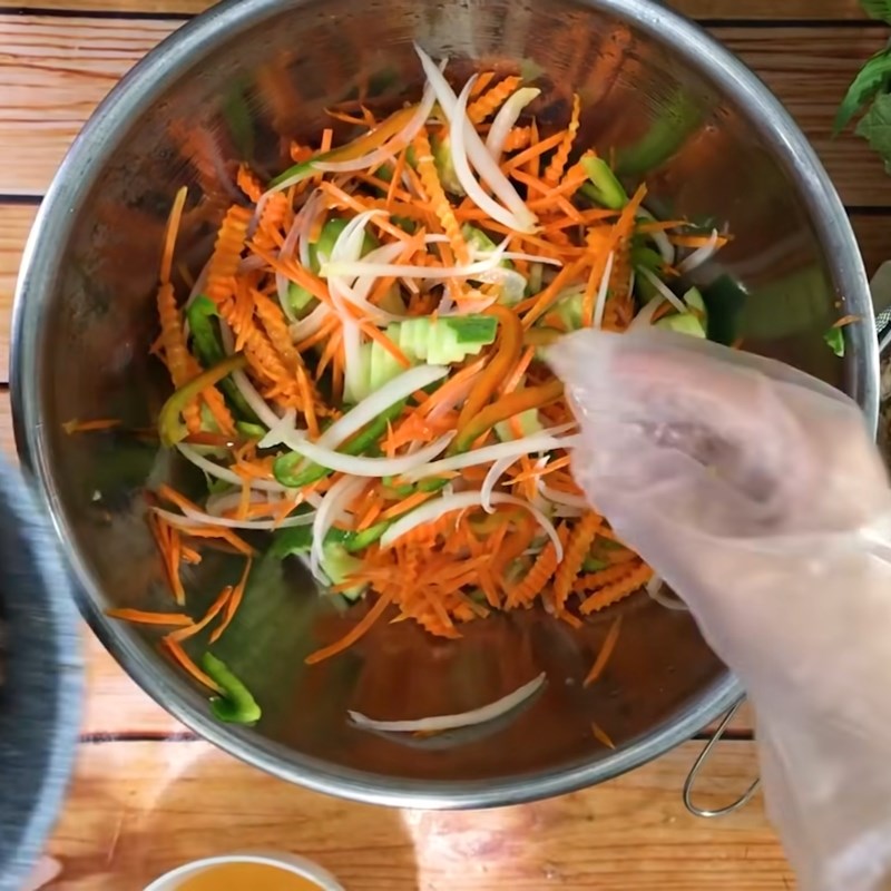 Bước 5 Làm nộm Nộm bắp bò thập cẩm