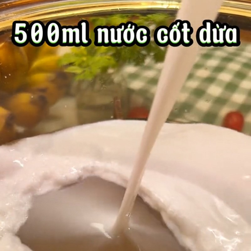 Bước 2 Làm nước cốt Kem chuối (Công thức được chia sẻ từ TikTok Cách Nấu Ngon cùng Cách Nấu Ngon)