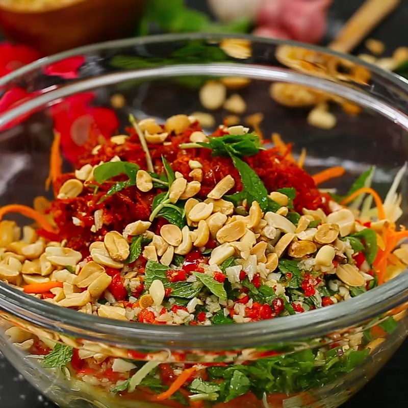 Bước 3 Trộn gỏi Gỏi xoài bò khô