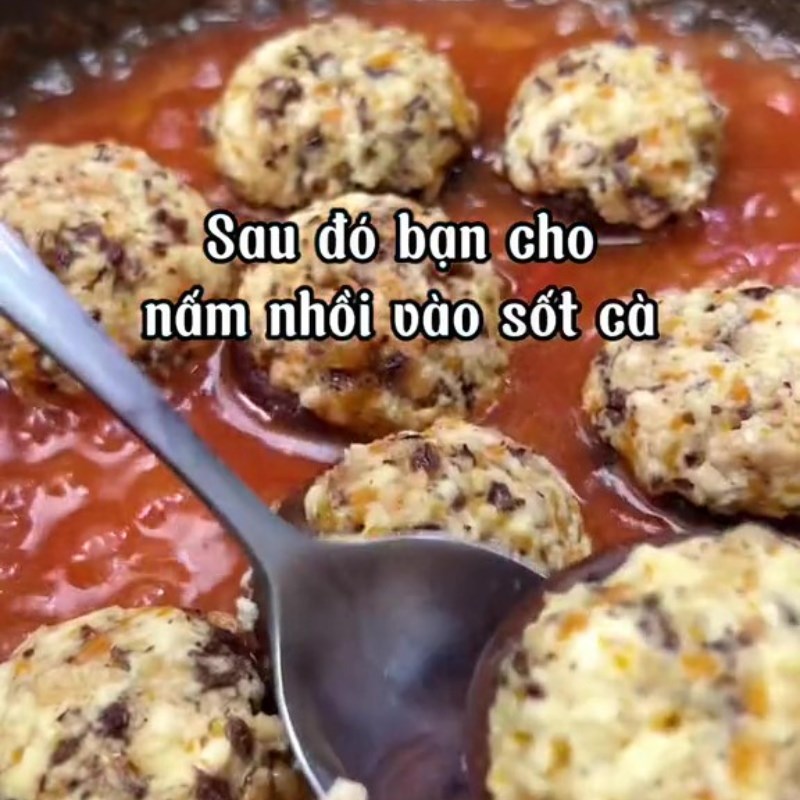 Bước 4 Làm nước sốt Nấm hương nhồi đậu hũ sốt cà