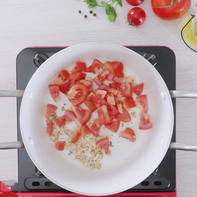 Bước 4 Làm nước sốt Bánh mì xíu mại trứng muối