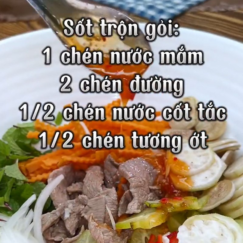 Bước 2 Làm nước sốt trộn gỏi Gỏi bò bóp thấu (Công thức được chia sẻ từ TikTok Cách Nấu Ngon cùng Cách Nấu Ngon)