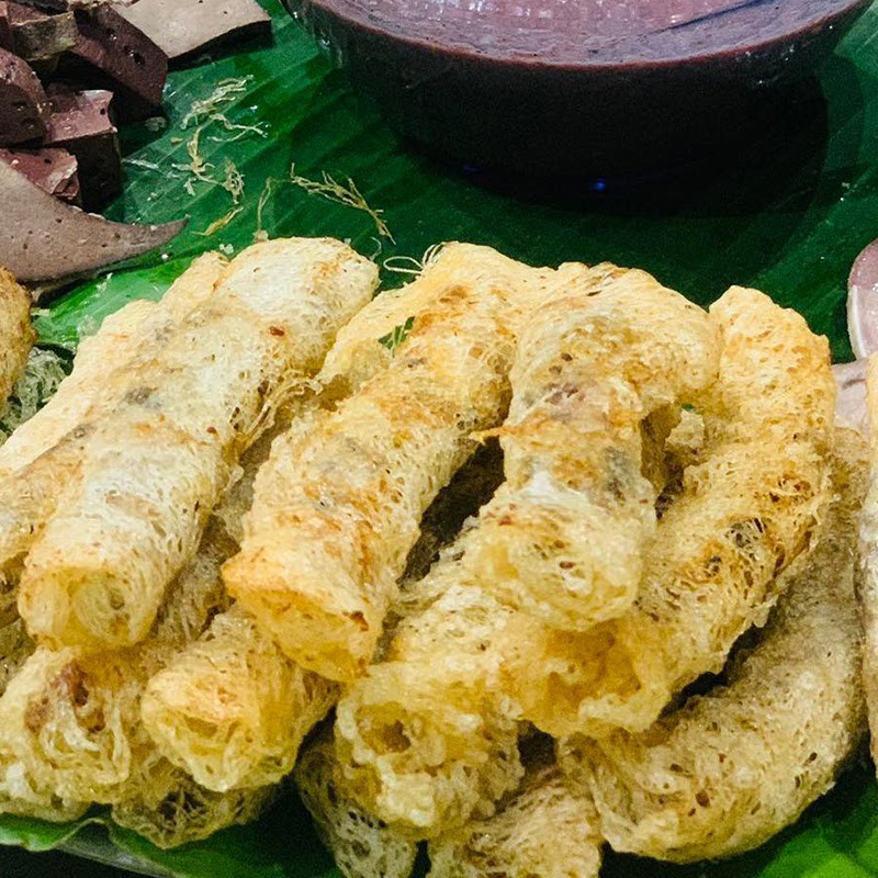 Bước 4 Làm ram thịt chiên Bún đậu mắm tôm