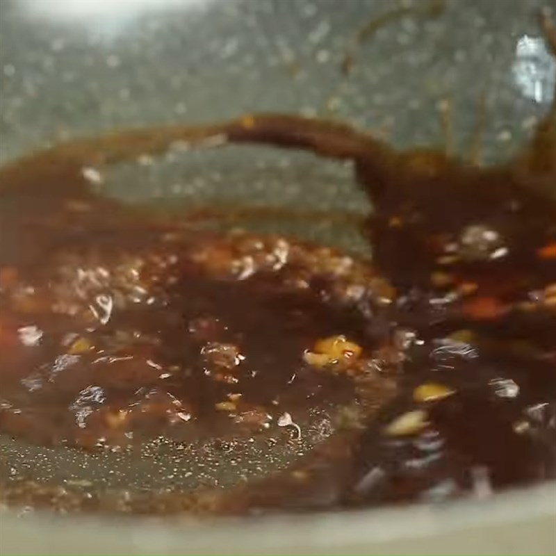 Bước 3 Làm sốt chua ngọt Bò viên nướng sốt chua ngọt