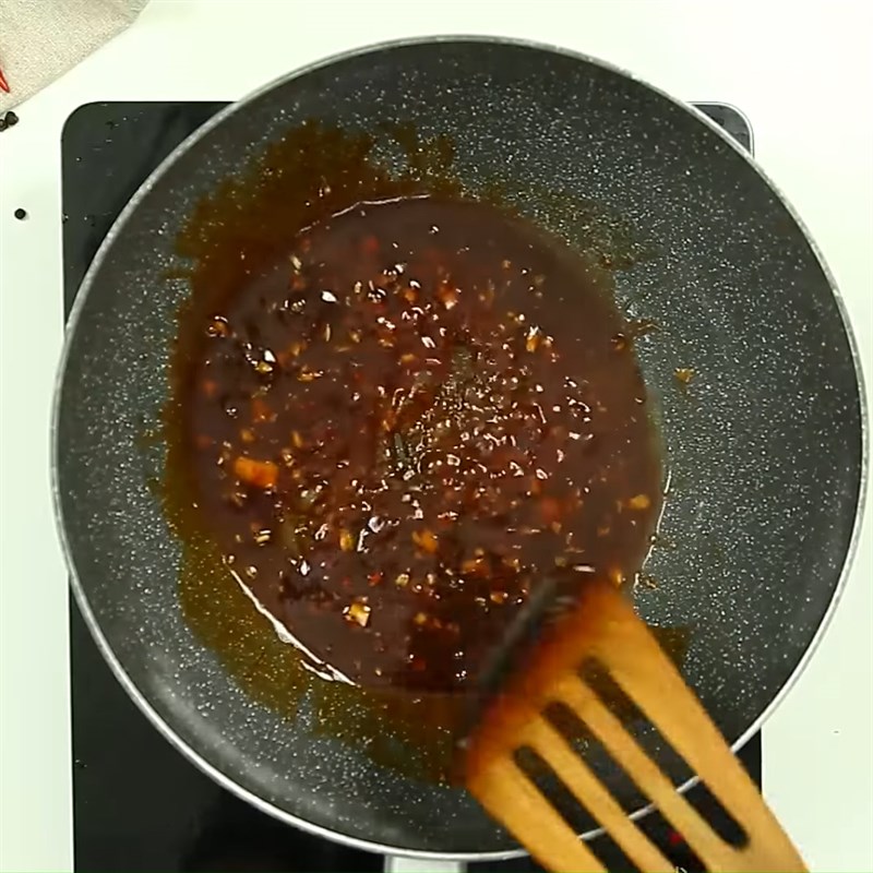 Bước 3 Làm sốt chua ngọt Bò viên nướng sốt chua ngọt