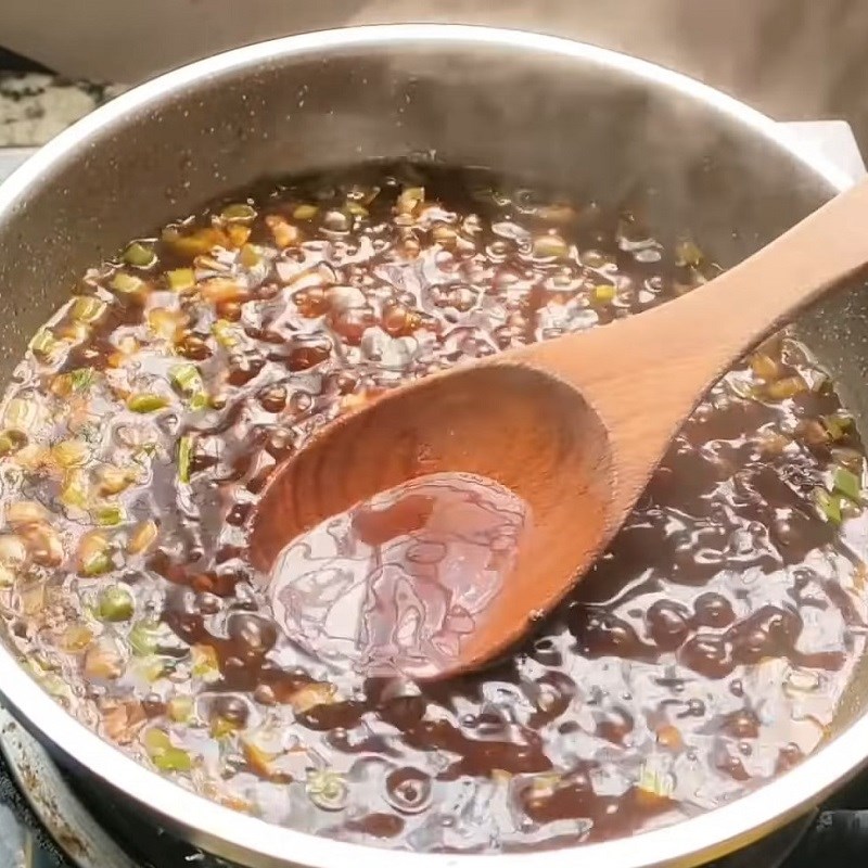 Bước 3 Làm sốt kho Cà tím nhồi thịt kho