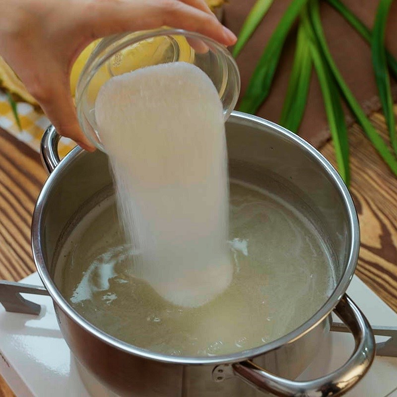 Bước 3 Làm thạch ăn kèm Chè sầu riêng