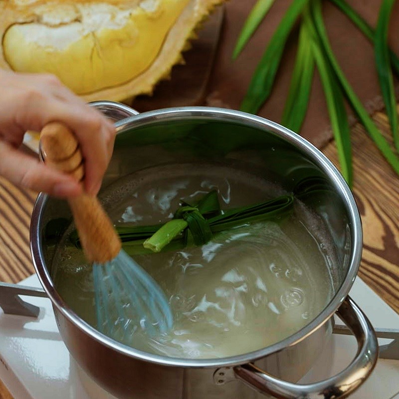Bước 3 Làm thạch ăn kèm Chè sầu riêng