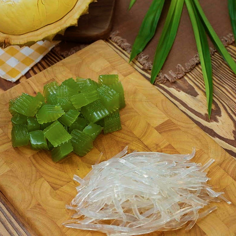 Bước 3 Làm thạch ăn kèm Chè sầu riêng