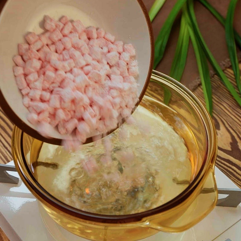 Bước 2 Làm trân châu dừa Chè sầu riêng