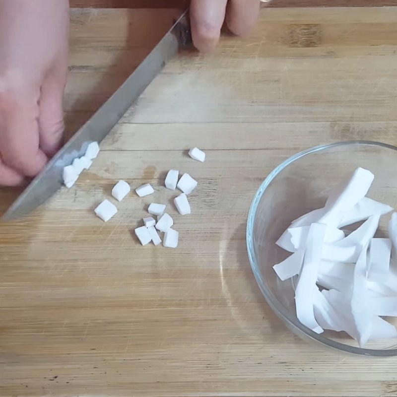 Bước 2 Làm trân châu nhân dừa Sữa chua thạch lá nếp trân châu