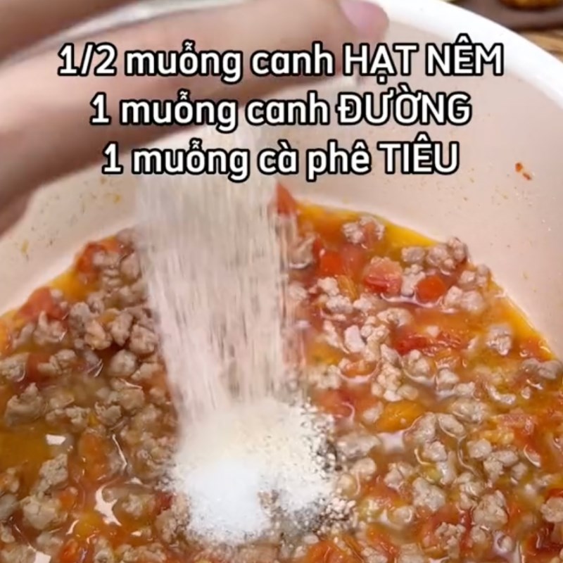 Bước 2 Làm xốt cà chua thịt băm Trứng hấp sốt cà (Công thức từ kênh tiktok Cách Nấu Ngon cùng Cách Nấu Ngon)
