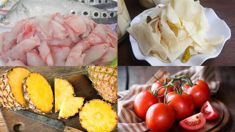 Nguyên liệu món ăn canh măng chua cá thác lác