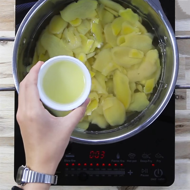 Bước 2 Luộc gừng lần 2 Mứt gừng