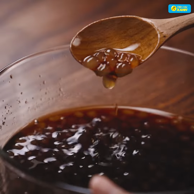 Bước 3 Luộc trân châu Trân châu hoàng kim