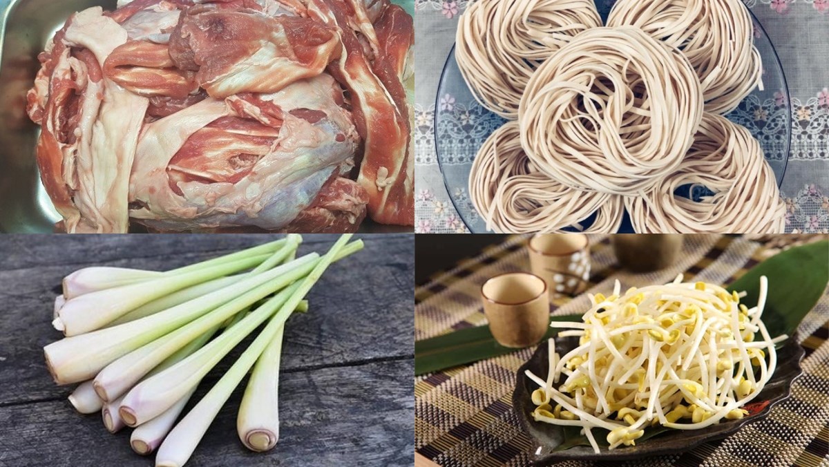 Nguyên liệu món ăn mì thịt bò