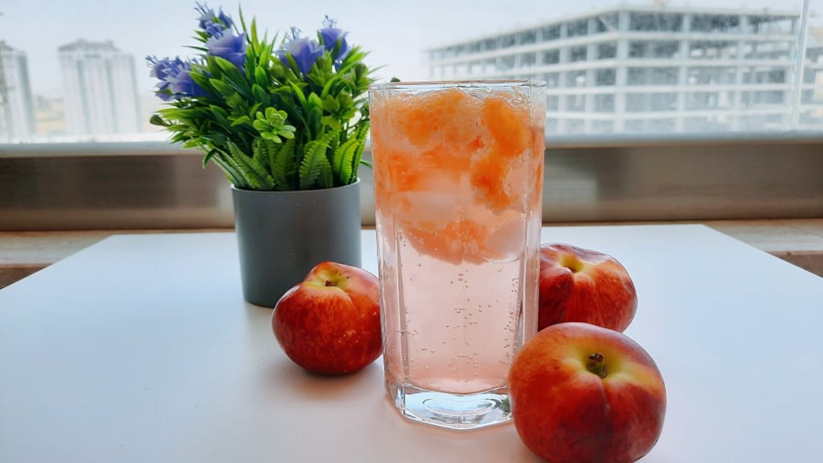 Mojito đào không cồn