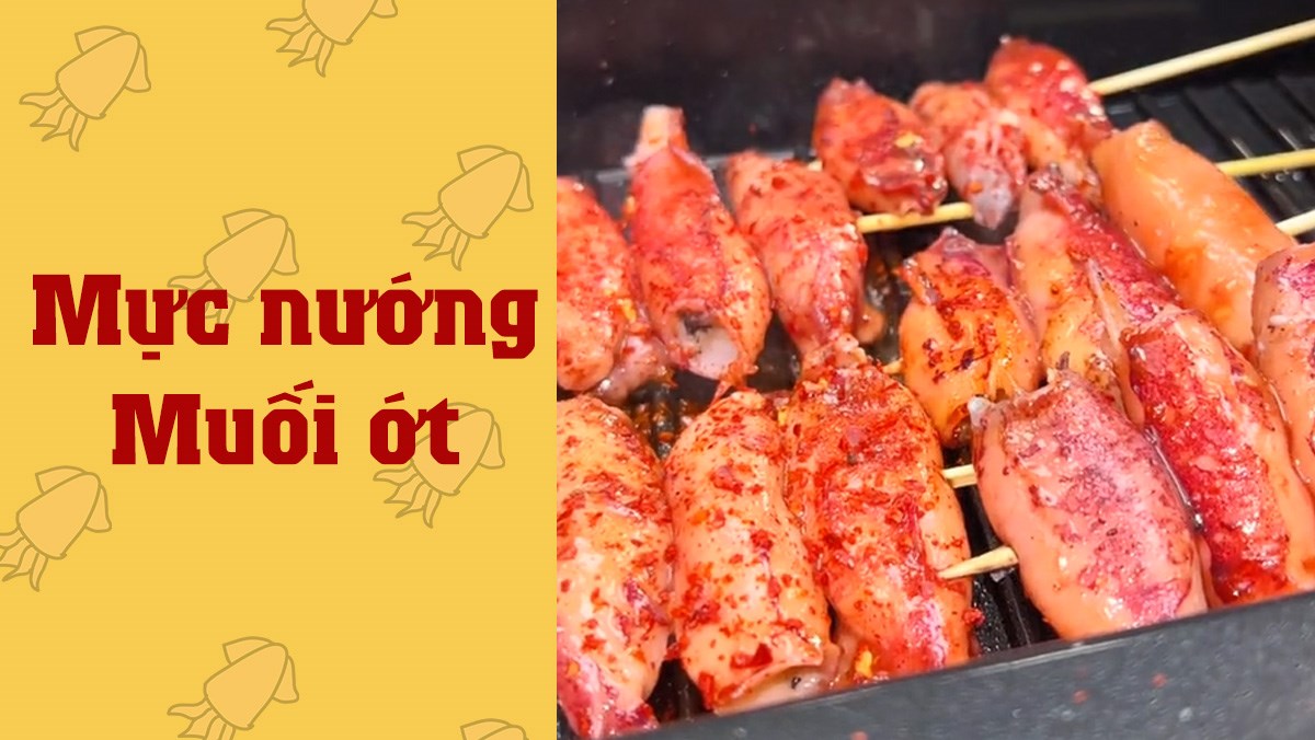Mực nướng muối ớt (Công thức được chia sẻ từ TikTok Vào Bếp cùng Cách Nấu Ngon)