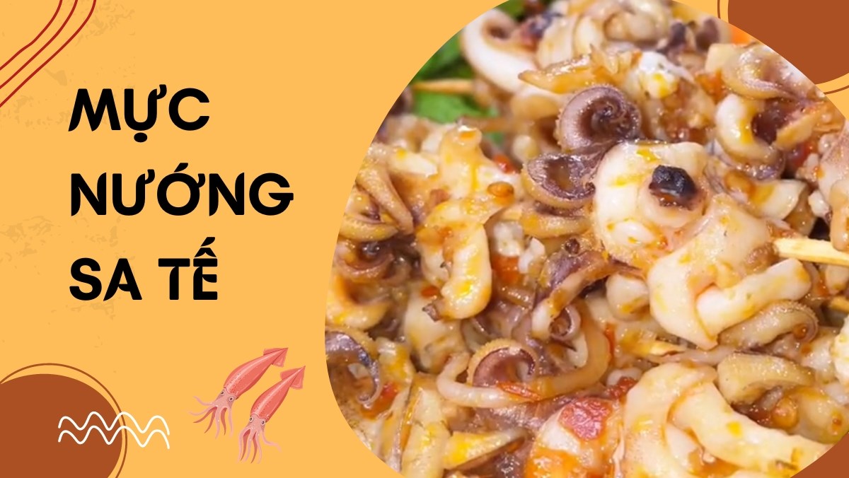 Mực nướng sa tế (Công thức được chia sẻ từ Tiktok Cách Nấu Ngon cùng Cách Nấu Ngon)