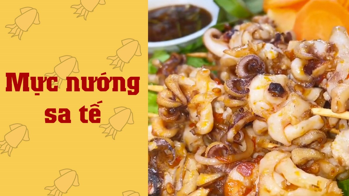 Mực nướng sa tế (Công thức được chia sẻ từ TikTok Cách Nấu Ngon cùng Cách Nấu Ngon)
