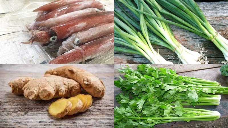 Nguyên liệu món ăn 3 cách làm mực trứng (mực sữa) hấp